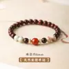 Pulsera de Palisandro de Lujo Ligero con Alto Contenido de Aceite y Textura de Madera Densa, con Cuentas de Piedra Shoushan de la Fortuna, Pulsera Estilo Pareja Unisex al por Mayor