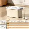 Caixa organizadora plástica de grande capacidade para uso doméstico e em viagens, organizador para roupas, brinquedos e itens diversos, caixa de armazenamento para carro com tampa e design espessado
