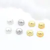 Anillo de Diamante Cóncavo Chapado en Oro Real de 18 Quilates que Conserva el Color Cuentas Espaciadoras en Forma de Moneda para Accesorios de Pulsera y Collar DIY D93