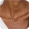 Moda Transfronteriza Europea y Americana Collar Personalizado en Capas Cadena de Hueso de Serpiente Multicapa Cadena Retorcida Verano 2024 Nuevo Estilo Versátil para Mujer
