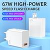 Adecuado para cargador de teléfono móvil Xiaomi 9/10/11, carga súper rápida de 6 A, carga flash súper rápida de 67 W, cabezal de carga estándar europeo y americano