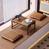 Mesa de Centro de Bambu Tatami, Pequena Mesa Simples para Janela de Canto, Pequena Mesa de Centro Estilo Japonês, Mesa de Chão, Mesa Baixa Zen, Combinação de Mesa e Cadeira Retrô