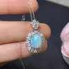 Colgante de Ópalo Natural Superhermoso, Hecho a Mano con Cuidado con Materiales Seleccionados, el Cristal es de Buena Calidad y Tiene Color Fuego Completo