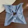 Anillo para el cabello de intestino grueso azul denim de alta calidad para mujer Mori, cuadrado cuadrado cuadrado cuadrado cuerda para el cabello cuerda para el cabello cuerda para el cabello accesorios para el cabello tocado