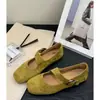 Hebilla de Cinturón Punta Redonda Elegantes Zapatos Planos Nuevos Estilo Coreano de Moda Boca Baja 2026 Zapatos Mary Jane para Mujer Ballet Zapatos de Verano