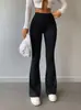 Sitio Web Independiente Europeo y Americano Más Vendido Ajustados Acampanados Fitness Cintura Alta Elásticos Levanta Glúteos Yoga Pantalones Casuales Venta al Por Mayor en Stock