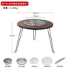 Grelha multifuncional, mesa de churrasco, mesa para fazer chá, churrasqueira portátil dobrável a carvão, mesa para fazer chá em pátio externo