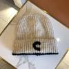 Gorro de Lana para Mujer, Gorro de Punto Versátil para Otoño e Invierno, Circunferencia de Cabeza Grande, Que Muestra la Cara, Peluche Pequeño, Cálido, Protección para los Oídos, Gorra, Gorro para el Frío