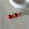 Brincos Bola Cor Dopamina Verão Feminino Vit Sense de Menina Moda Macaron Versátil Fofo Joias de Orelha