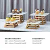 Puesto de Snacks para Buffet de Hotel, Mesa de Exhibición para Pausa de Té con Comida Fría, Plato Dorado para Frutas, Bol para Ensalada, Bol para Platos Fríos, Expositor para Postres