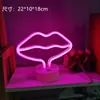 Lâmpada de Mesa para Modelagem LED Neon Transfronteiriça Lâmpada de Atmosfera Celebridade da Internet Decoração de Quarto para Festas de Natal Lanterna