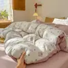 Set de Ropa de Cama de Algodón y Lino Teñido en Hilo de Cuatro Piezas para Primavera/Verano 2026 Set de Ropa de Cama de Hilo Arrugado Fabricante de Textiles para el Hogar de Nantong Venta al por Mayor