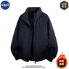 Chaqueta de Algodón de Moda de Gama Alta Marca Nasa para Hombre en Invierno, Chaqueta de Algodón Espesa y Cálida Color Liso Piloto