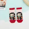 Calcetines de Anime Japonés para Padres e Hijos 2025 Comercio Exterior Otoño e Invierno Calcetines Cortos Tipo Mocasín de Moda Algodón Calcetines Personalizados Fabricante Venta al por Mayor