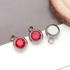 Accesorios de Joyería DIY de Acero Inoxidable Incrustados con Diamantes de Colores Piedra de Nacimiento Piedra de Nacimiento Piedra del Zodiaco Collar Pulsera Colgante Vertical Individual