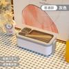 Lonchera de estilo japonés con compartimento de doble capa para calentar en microondas, para estudiantes, oficinistas, fitness, familia, fruta sellada