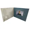 Tarjetas de felicitación de video de papel hechas a mano, simples y modernas, con un toque de alta gama, folleto promocional cultural personalizado y expositor de tarjetas de felicitación