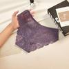 Ropa interior de encaje de cintura media para niñas, ropa interior sexy de encaje puro, calzones triangulares tipo funda transpirables de alta calidad para mujer
