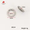 Cierre de Anillo Abierto Galvanizado para Bolso, Hebilla de Anillo de Resorte de Alambre Plano Engrosado, Accesorios, Hebilla de Cordón para Joyería DIY