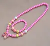 2026 Borboleta Novo Estilo Infantil Desenho Animado Fofo Princesa Conjunto de Colar e Pulseira Conjunto de Joias Coração de Menina Presente