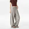 Pantalones casuales de rayas estilo retro americano old money para hombres y mujeres, con corte holgado y caída, versátiles y adelgazantes, adecuados para ir al trabajo, pantalones de pierna ancha a la moda