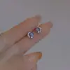 Pendientes de Luna Planeta Ojo de Gato Azul 2023 Nuevo Estilo Caliente Aguja de Plata S925 Pendientes Elegantes de Nicho Pendientes para Mujer