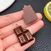 Mistura 10 Séries Marrom Café Bolo de Chocolate Grãos de Café Pingentes para Pendurar em Bolsas Celulares Correntes Acessórios de Joias