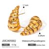 Jieding Pendientes de Perla de Acero Inoxidable Europeos y Americanos Joyería de Acero de Titanio de Lujo Ligero de Gama Alta Sin Decoloración Tapones para los Oídos Festivos