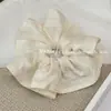 Estilo Coreano Plissado Cor Sólida Anel de Cabelo Intestino Grosso Rabo de Cavalo Alto Corda de Cabelo Corda de Cabeça