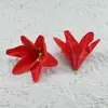 12cm Flor de Lirio Simulada Pasador Accesorios para el Cabello Arreglo de Boda Flor Decorativa de Seda Semi-Terminada Cabeza de Flor Venta al por Mayor de Fábrica