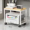 Gabinete de Almacenamiento para Impresora de Oficina, Organizador Lateral de Escritorio, Carrito Móvil, Soporte Elevado para Fotocopiadora, Organizador de Estación de Trabajo