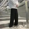 Pantalones Casuales Rectos Simples de Color Sólido Estilo Old Money para Hombre Otoño Caída Anti-arrugas Pantalones Retro Sueltos de Traje Estilo Nuevo