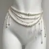 2025 Nova Corrente de Cintura com Franjas Multicamadas de Pérolas Contas Nicho de Alta Qualidade Corrente de Corpo Luxo Leve Acessórios de Cinto Exquisitos para Mulheres