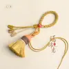 Accesorios para Joyería DIY Colgante Nudo de Maíz Estilo Étnico Tejido a Mano Borla de Algodón Llavero Al Por Mayor