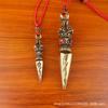 Latón antiguo diamante mortero mágico llavero de coche colgante Xizang multiplicador bronce antiguo mango de mano colgante