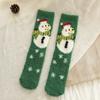 Meias de Natal Inverno Homens e Mulheres Meias Grossas de Veludo Coral Meias de Presente de Natal Meias de Dormir de Inverno para Chão Não Soltam Fiapos