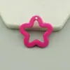 Estrella de Cinco Puntas Calada de Acrílico Color Sólido 3 cm Agujero para Colgar Pendientes Colgantes DIY Accesorios de Joyería Llavero Colgante para Bolsos