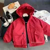Estilo de Invierno Muye Superar Huzhou Zhili Ropa Infantil Niños Niñas Estilo Coreano Chaqueta con Capucha Ropa de Algodón Gruesa Cálida Infantil