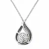 Nuevo Collar de Moissanita Gota de Agua con Acabado de Alta Gama, Colgante Geométrico Hueco, Joyería Versátil y Dinámica, Popular en Transmisiones en Vivo