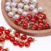 Colar Pingente Pérola Imitação Alto Brilho ABS Strass Acessórios de Pingente Decoração Pingente DIY Ornamentos Acessórios