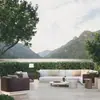 Juego de Sofá de Teca para Exteriores Patio de Villa Silla de Mimbre Impermeable para Exteriores Diseñador Muebles de Madera Maciza para Jardín