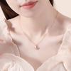 Colar de borboleta novo para Primavera e Verão estilo coreano nicho cravejado com zircônia costura pingente de fritillary temperamento moda tudo combina colar S925