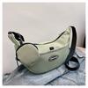 Bolso de Lona para Mujer 2024 Nuevo Textura de Alta Gama Bolso de Hombro Cruzado Popular Popular Diseño Nicho Bolso Dumpling para Mujer