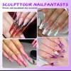 2025 Uñas Transfronterizas Coloridas Formas de Uñas Gel de Uñas Rápido Paquete Mixto Multicolor Tamaño Múltiple Decoraciones de Puntas de Uñas de Cristal Sin Costuras