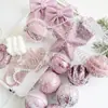 Bola de Navidad rosa bola de espuma decoración de árbol de Navidad colgante de Navidad decoración de Navidad DIY adorno colgante adorno de copa de árbol estrella