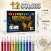 Plumas Marcadoras con Purpurina Plumas con Purpurina de Punta Suave Pintura Artística para Estudiantes Graffiti DIY Juego de Plumas Marcadoras con Súper Purpurina