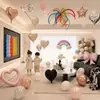 Fiesta de Primer Cumpleaños de Niña Escena de Sala de Estar Atmósfera Decoración Conjunto Completo de Decoraciones de Globos Ceremoniales