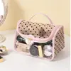 Nueva Bolsa Cosmética de Malla Transparente para Viaje, Bolsa Ligera de Baño y Artículos de Tocador, Bolsa Organizadora de Cosméticos para Estudiantes, Bolso