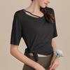 Top de Yoga Copo de Nieve de Tencel para Mujer de Alto Valor Ropa Deportiva para Correr y Entrenamiento Camiseta de Fitness Adelgazante Profesional para Exteriores