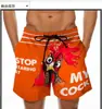 Bermuda de Praia Masculina 2026 com Estampa Digital 3D Divertida Padrões Criativos de Pegadinha Shorts Estilo Europeu e Americano Atacado